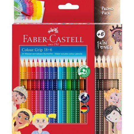 FABER-CASTELL Crayon de couleur Colour GRIP, étui promo