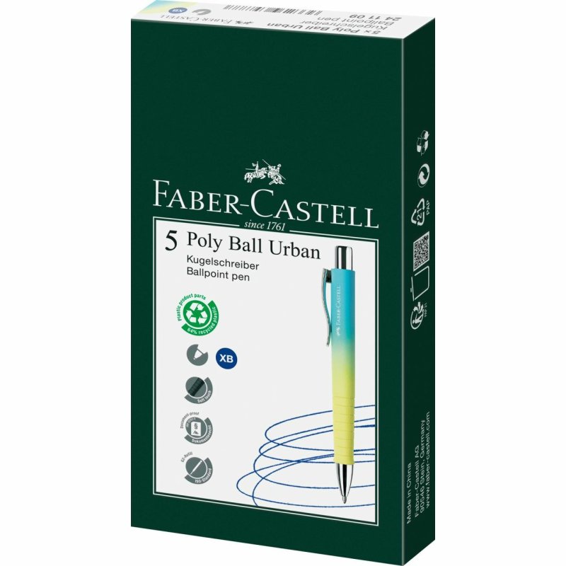 FABER-CASTELL Stylo à bille POLY BALL, jaune / bleu