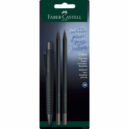 FABER-CASTELL Set d'écriture POLY BALL URBAN, noir