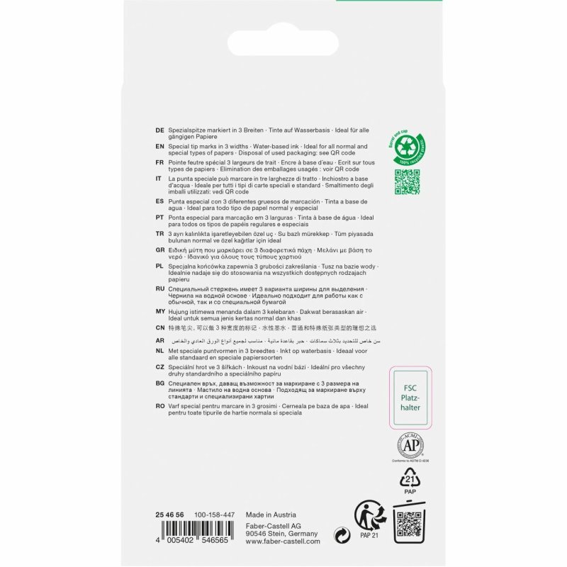 FABER-CASTELL Surligneur TEXTLINER 46 PASTEL, étui de 6