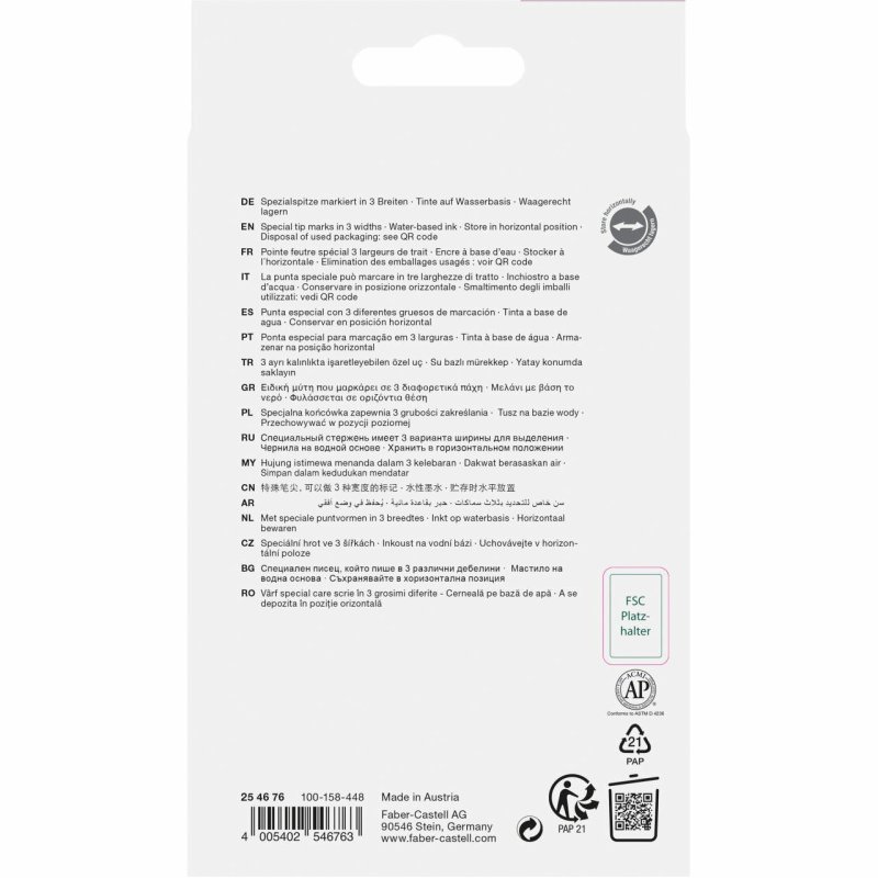 Faber-Castell 254676 marker 6 pc(s) Assorted colours