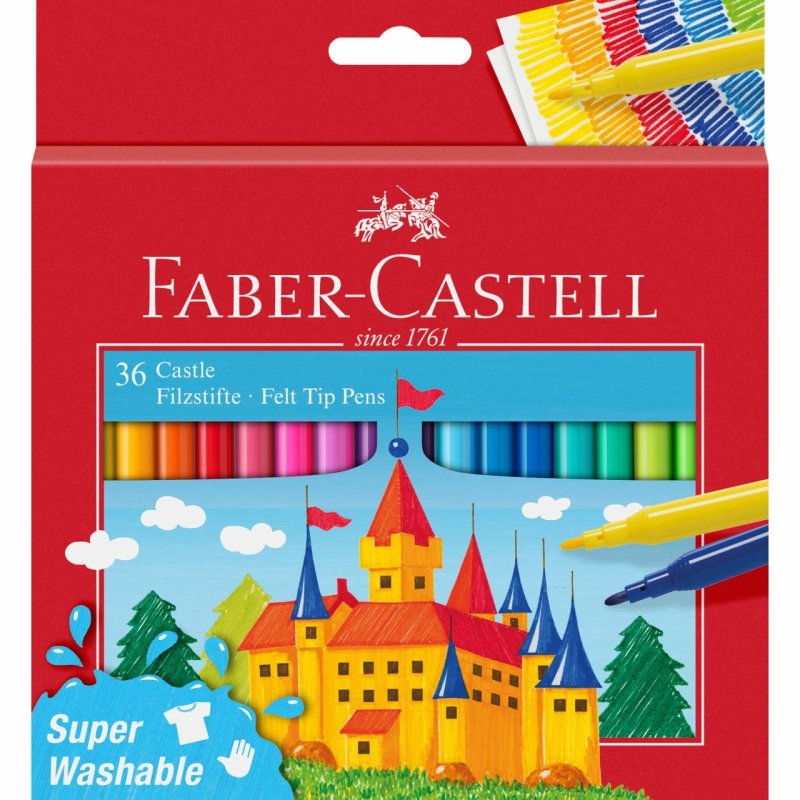 FABER-CASTELL Feutre CASTLE, étui carton de 36