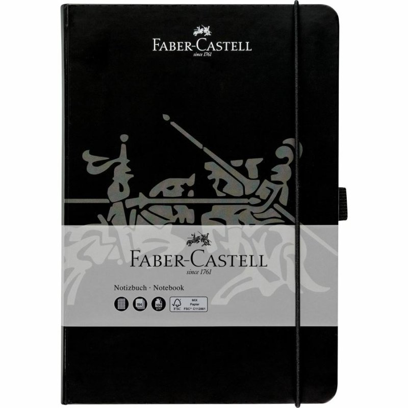 Faber-Castell 10020500 bloc-notes A5 194 feuilles Noir
