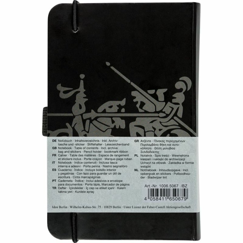 FABER-CASTELL Carnet, A6, quadrillé, noir