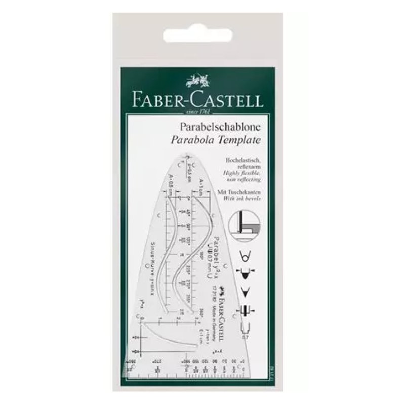 FABER-CASTELL Parabole, transparent, plastique