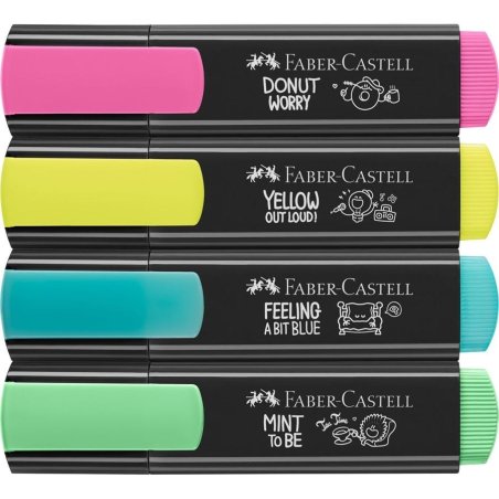 Faber-Castell Textliner Graffiti marker 4 pc(s) Chisel tip Blue, Green, Pink, Yellow