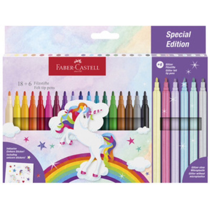 FABER-CASTELL Feutre licorne, étui carton 10 3