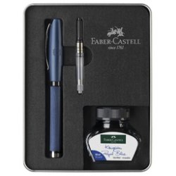 FABER-CASTELL Set d'écriture Essentio Aluminium, bleu