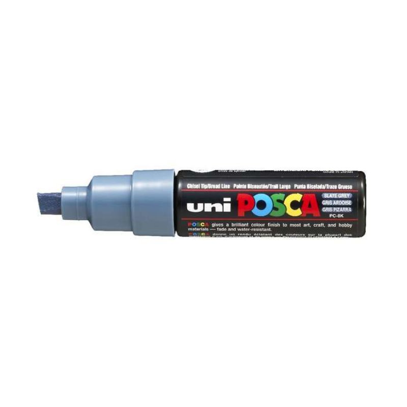 POSCA uni PC-8K marker 1 pc(s) Chisel tip Grey