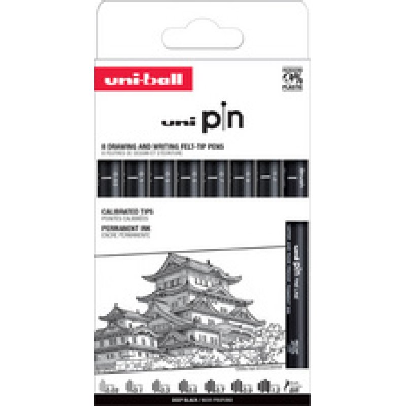 uni-ball Feutre technique PIN ASP010, set de 8