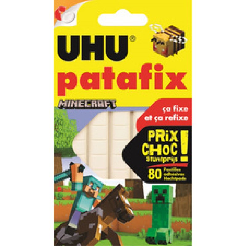 UHU Pâtes adhésives patafix "MINECRAFT", jaune