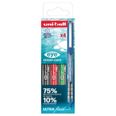uni-ball Stylo roller eye ocean care 0.7, étui de 4
