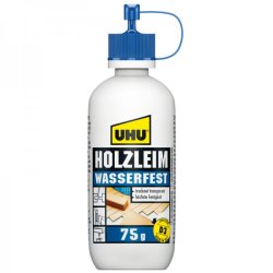UHU colle à bois étanche D3, sans solvant, bouteille de 75 g