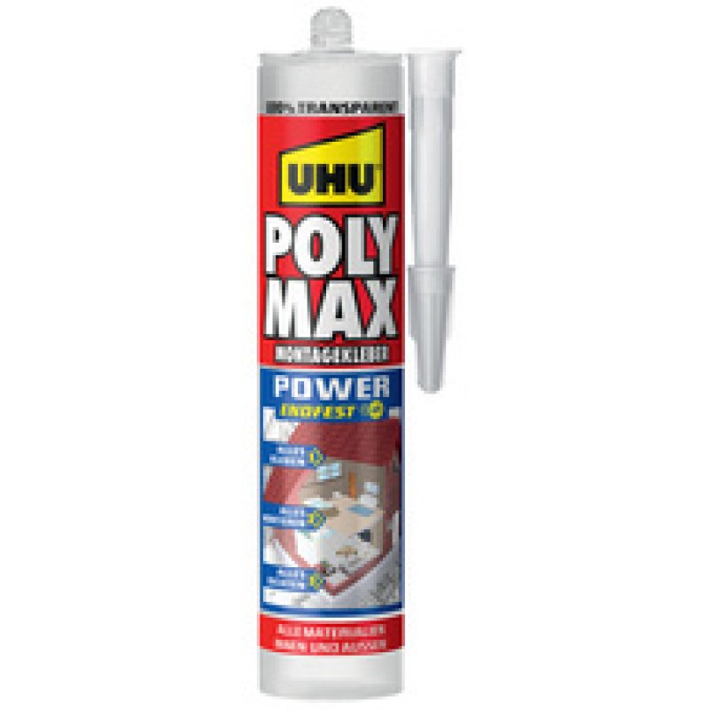 UHU Colle d'étanchéité POLYMAX POWER, transparent, 300 g