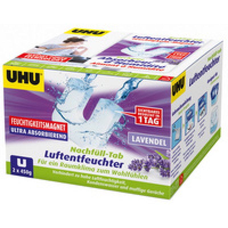 UHU Absorbeur d'humidité à aimant à humidité, 2 x 450 g