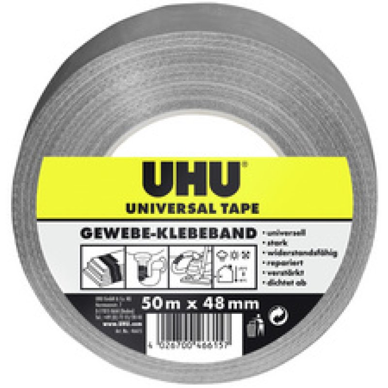UHU Ruban adhésif toilé universel, 48 mm x 50 m, gris