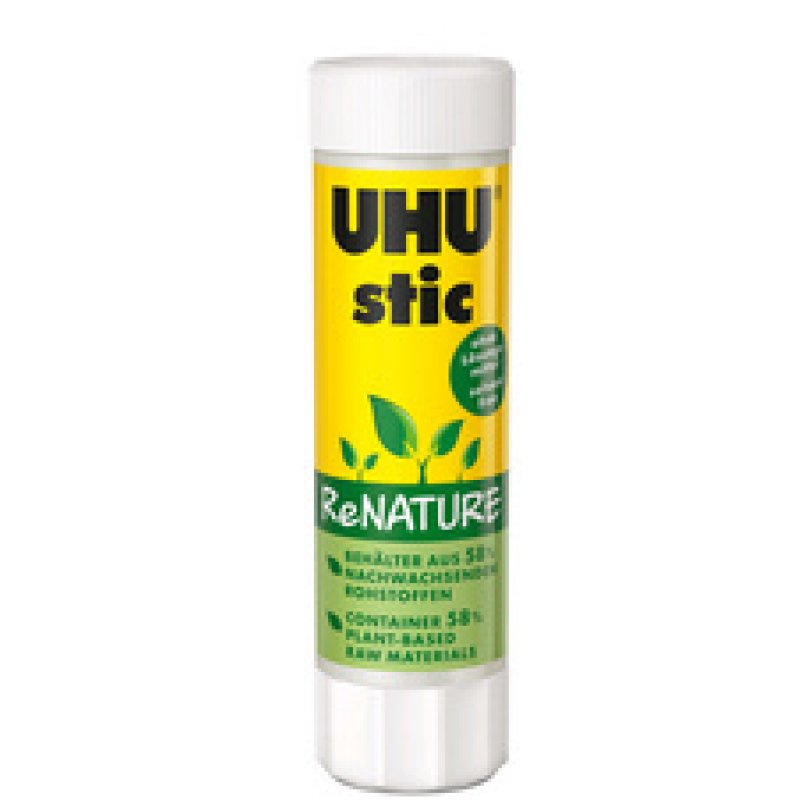 UHU Bâton de colle stic ReNature, sans solvants, 4 x 21 g