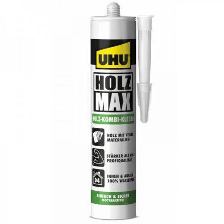UHU Colle pour constructions bois HOLZMAX, cartouche 380 g