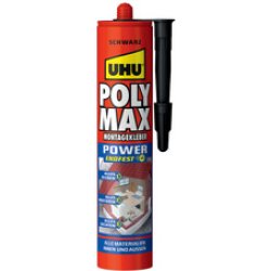 UHU Colle de montage POLYMAX POWER prise rapide, 425 g, gris