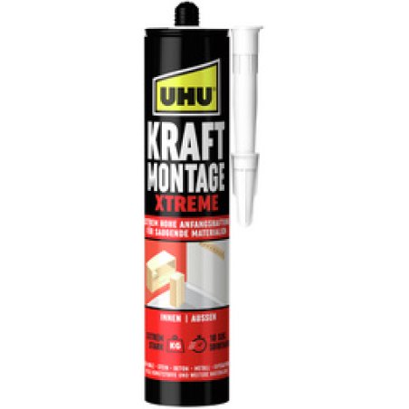 UHU Colle de montage KRAFT XTREME, cartouche de 370 g