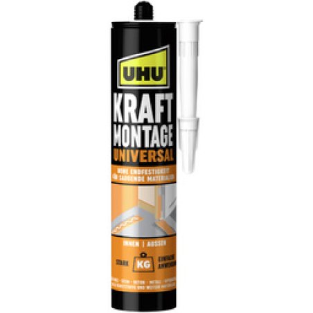 UHU Colle de montage KRAFT UNIVERSAL, cartouche 470 g, blanc