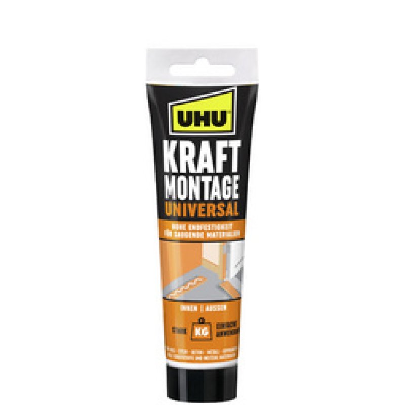 UHU Colle de montage KRAFT UNIVERSAL, tube de 200 g, blanc