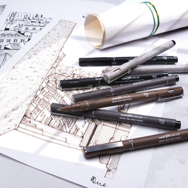 Uni-Ball Pin 1.0 fineliner Black 1 pc(s)