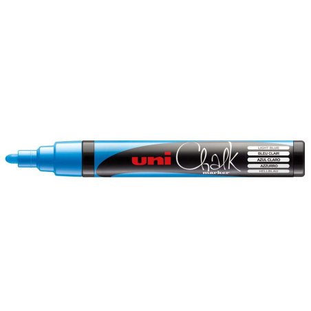 uni-ball Marqueur craie Chalk marker PWE5M, bleu métallique