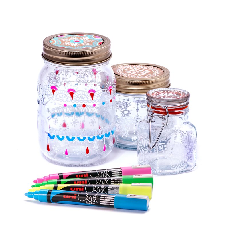 uni-ball Marqueur craie Chalk marker PWE5M, rose métallique