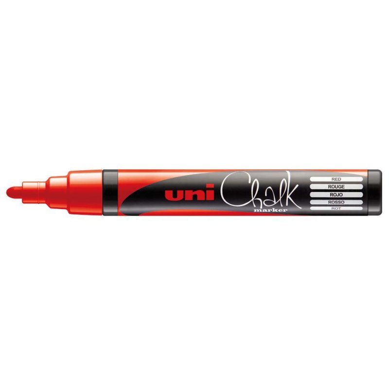 uni-ball Marqueur craie Chalk marker PWE5M, rouge métallique