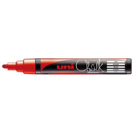 uni-ball Marqueur craie Chalk marker PWE5M, rouge métallique
