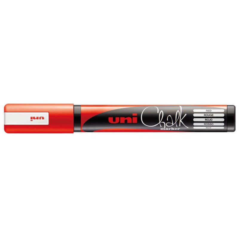 uni-ball Marqueur craie Chalk marker PWE5M, rouge métallique