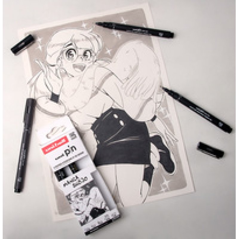 uni-ball Feutre technique PIN "Manga Shojo" PF, set de 5