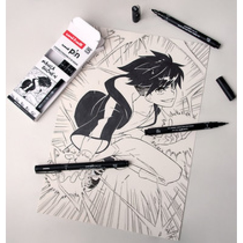 uni-ball Feutre technique PIN "Manga Shojo" PF, set de 5