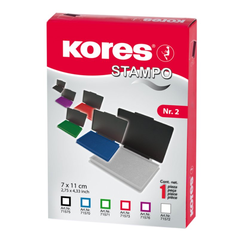 Kores tampon encreur "STAMPO", (L)110 x (P)70 mm, violet