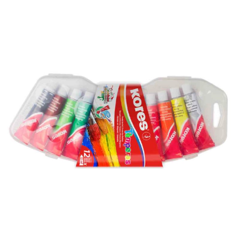 Kores FF72412 tempera paint Black, Blue, Green, Orange, Pink, Red, White, Yellow