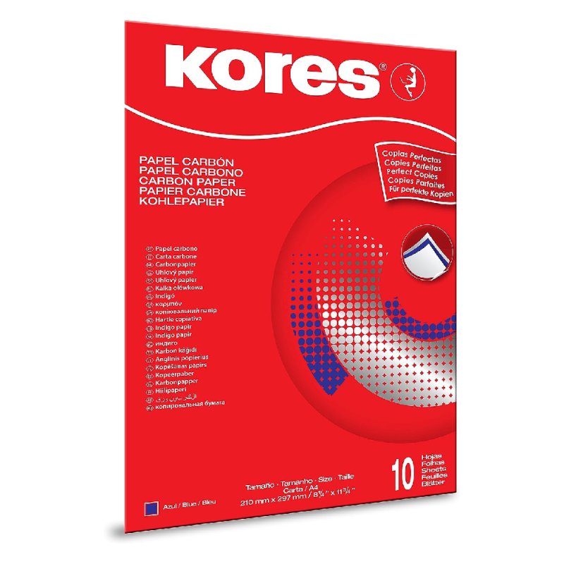 Kores 79086 papier carbone 10 feuilles A4