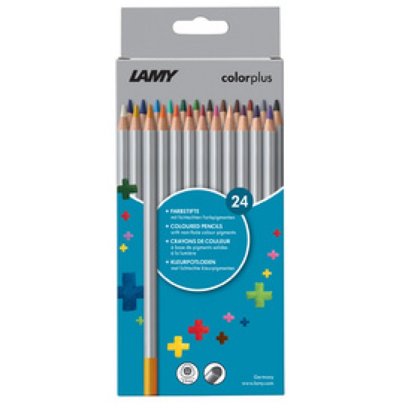 LAMY Crayon de couleur triangulaire colorplus, étui de 24