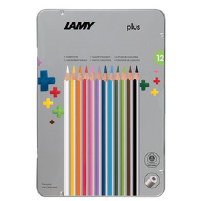 LAMY Crayon de couleur triangulaire plus, étui métal de 12