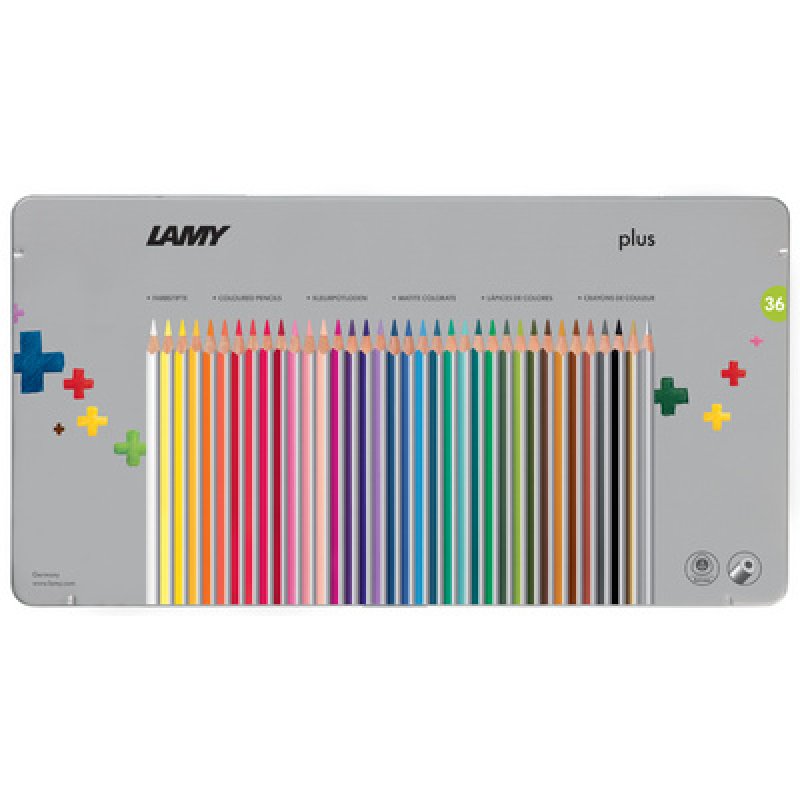 LAMY Crayon de couleur triangulaire plus, étui métal de 12