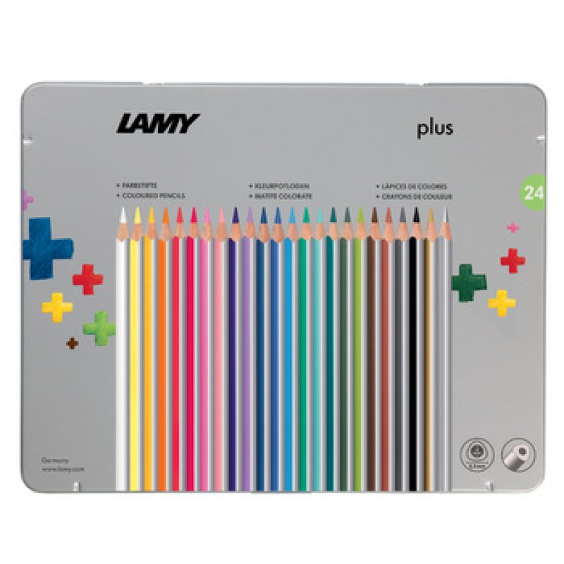 LAMY Crayon de couleur triangulaire plus, étui métal de 36