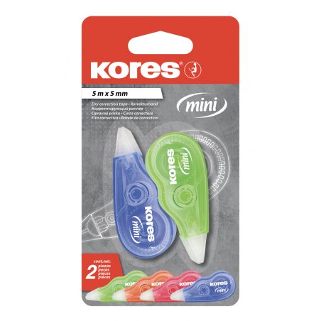 Kores 84121 correction tape 5 m Assorted colours 2 pc(s)