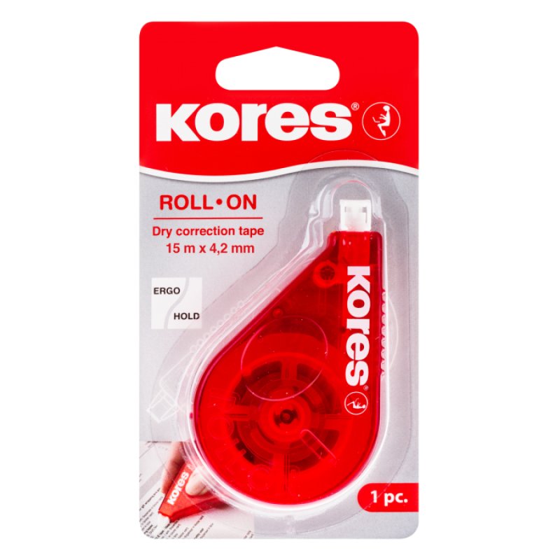 Kores Roller correcteur jetable "Roll-On", 4,2 mm x 15 m