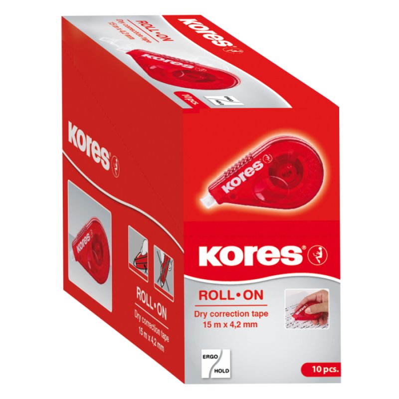 Kores 84723 film/bande correcteur 15 m Rouge 1 pièce(s)
