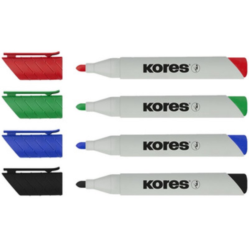 Kores Marqueur de conférence "ECO XW1", étui de 4