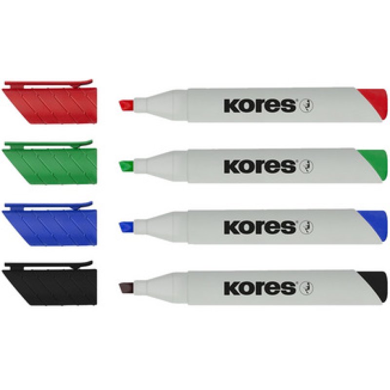 Kores Marqueur de conférence "ECO XW2", étui de 4