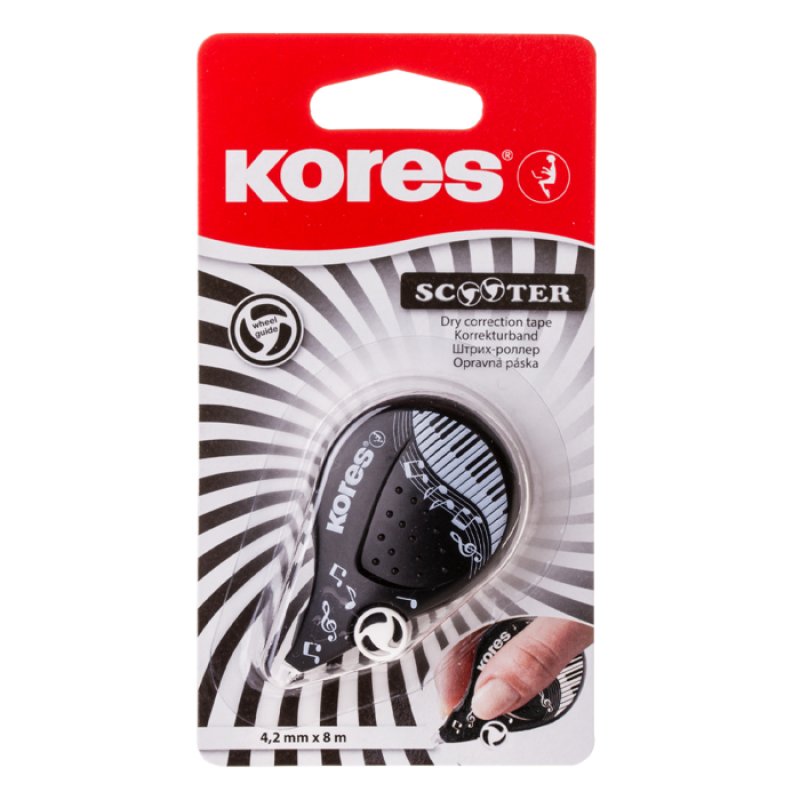 Kores 84972 correction tape 8 m Black, White 1 pc(s)