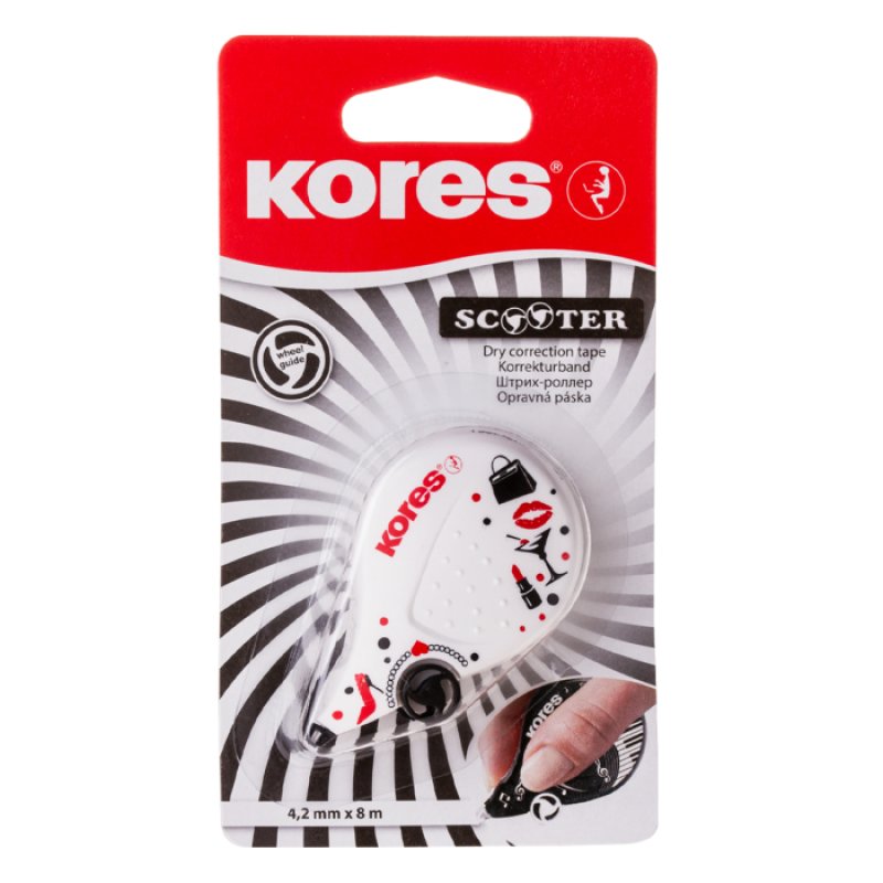 Kores 84972 correction tape 8 m Black, White 1 pc(s)