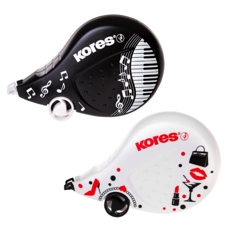 Kores 84972 film/bande correcteur 8 m Noir, Blanc 1 pièce(s)
