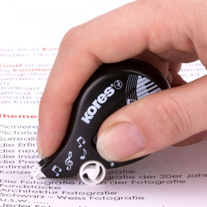 Kores 84972 correction tape 8 m Black, White 1 pc(s)